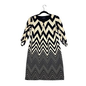Black & Tan Chevron Dress Size 4